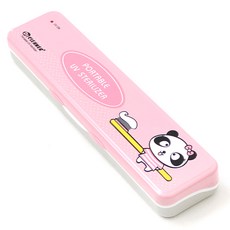 닥터크리너 휴대용 칫솔살균기 BIO-201 건전지타입, 핑크팬더