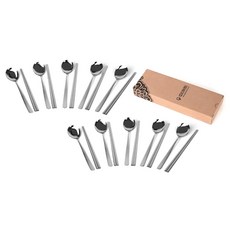 GOLDEN BELL 卡門緞面匙筷10入組, 1套, 湯匙 10p + 筷子 10p + 收納盒