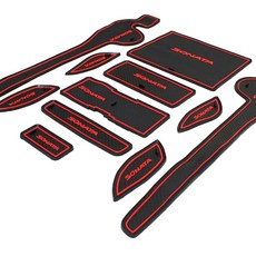 RACETECH MALL 抗噪音防滑室內墊 YF Sonata專用 11件組, 1套, 混合色