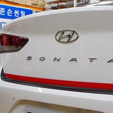 RACETECH MALL 時尚後車廂反光片飾條貼紙 Sonata New Rise, 紅色, 1個