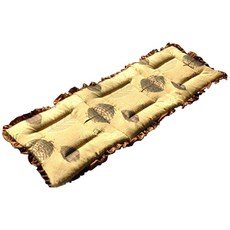 SUZICNL 3人座荷葉邊靠墊, 金子