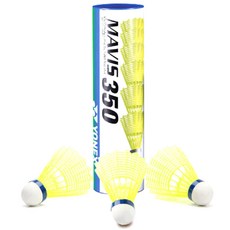 YONEX MAVIS 350 羽毛球 藍色 四季用 M350-YM 6入, 黃色, 1個