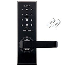 에버넷 나무문용 디지털 도어락 EN750W + 카드키 2p, 고객직접설치