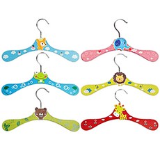 BeBeHook 新番盤人物衣架 6p, 獅子、青蛙、鹿、大象、泰迪熊、長頸鹿, 1套