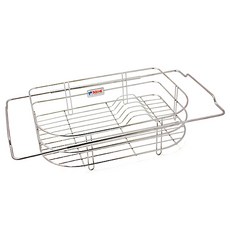 Kitchen-Art 不鏽鋼半月形滑動水槽置物架, 單色