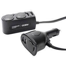 코시 차량용 앞뒤 좌석 충전기 4포트3소켓 CGR3050AT, 1개