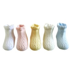 JOYMULTI MK女童款麻花紋夏季襪子 5雙組