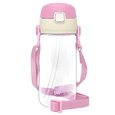 bans baby tritan 項鍊吸管水瓶 BTB-450, 粉色, 450ml