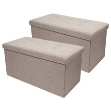 CASAMARU 素色可收納沙發椅 2入, 米色