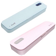 IRIVER 便攜牙刷消毒器套組 TBS-200 藍色+粉色, 藍色, 粉色