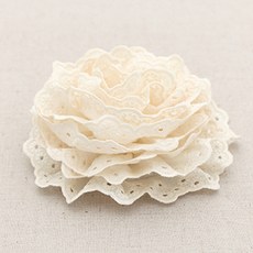 刺繡蕾絲 180cm, 自然原色, 1入