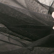 웨딩 샤 중간 망 패브릭원단, 블랙, 1개