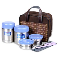 Kitchen-Art Twin多功能保溫飯盒, 銀色, 1組