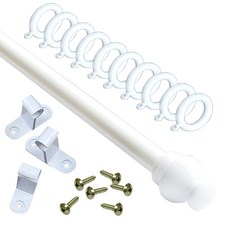 平衡桿+15/17mm環+ 10鎖, 白色的, 1套