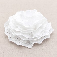 刺繡蕾絲 180cm, 白色, 1入