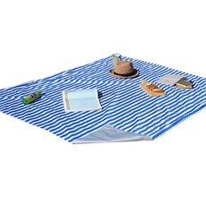 Heim&Heim 條紋野餐墊, 白色 + 藍色