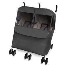 Manito Melange孩童雙人推車防風罩, 灰色