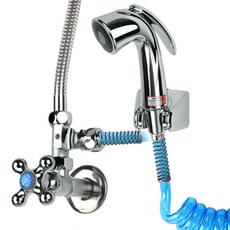 YNET 安全閥連接器+馬桶噴水器+金屬軟管組 2.5M, 1套