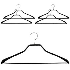 sunwooland 多塗層防滑智能西裝衣架, 5個, 黑色