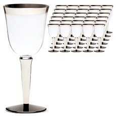 塑膠紅酒杯 大 240ml 銀色, 60個