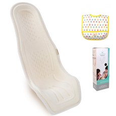 알프레미오 수유시트 + 선물용 박스 + 코튼 방수 턱받이 옐로우토끼, 아이보리(오가닉), 1세트