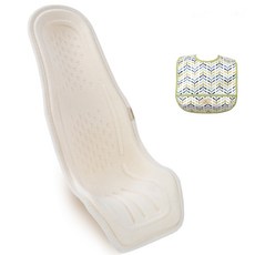 알프레미오 수유시트 + 순면 방수 유아용턱받이 그린 잎사귀, 아이보리(오가닉코튼), 1세트