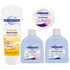 사노산 베이비 크레마 솔라 썬크림 SPF50 75ml + 트래블 3종 세트, 1세트