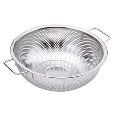4BNK 沖孔雙耳籃 5號 大, 銀色, 1個