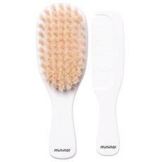 미니노어 아기빗브러쉬 세트, 화이트, 1세트
