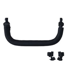 SUENO 推車扶手護套+安裝夾 2入+手柄蓋, 黑色, 1組