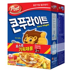 Post 玉米脆片 600g+巧克力棉花糖甜甜圈麥片 500g, 1組