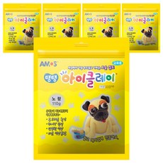 아모스 탱탱 아이클레이 파우치 5p, 노랑, 110g, 5개
