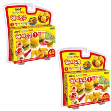 아모스 컬러점토 아이도우 햄버거 만들기, 혼합 색상, 2개