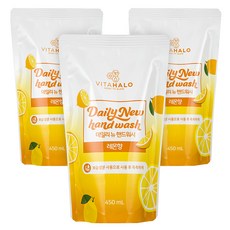 VITAHALO 香氛泡沫洗手乳補充包 檸檬香, 450ml, 3包