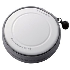 ELECOM 12 個半硬 CD 盒, CCD-H12WH, 白色的