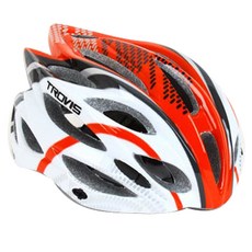 TROVIS 自行車用安全帽 TR-0081, 紅+白
