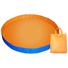 이한선생활과학 미라클 패널형 다용도 플레이 매트, 블루 + 오렌지, 1개