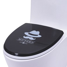 CS Living 帽子圖案馬桶蓋 L號 XL號兼用, 黑色, 1組