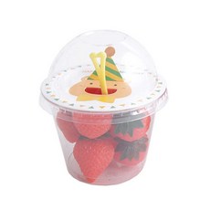 봄91 D-9 270ml 돔형 디저트컵 50p + 해피버스데이덮개 스티커 50p + 포크 랜덤 발송 50p, 1세트