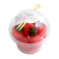 봄91 D-9 270ml 돔형 디저트컵 50p + 해피버스데이캔디팝 스티커 50p + 포크 랜덤 발송 50p, 1세트