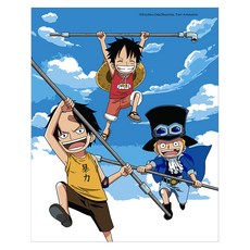 ALB 一件畫路飛三兄弟 40 x 50cm, 混色