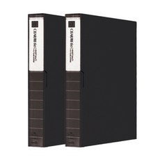 Heemang 希望文件 透明文件夾 60頁 可補充內頁型, 黑色, 2個