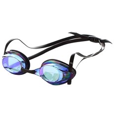 AQUWIN 彩虹鏡面競賽泳鏡 CR40RVM, RVBL/D.BLBK, 1個