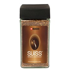Haco Suiss阿拉比卡溫和烘焙即溶咖啡, 100g, 1罐, 1罐