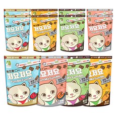캐츠랑 저요저요 고양이 보양간식 4종 콤보, 닭고기, 양고기, 연어, 참치, 1세트