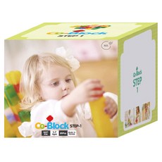 코블록 스텝 1 블럭 80p, 혼합 색상, 1개