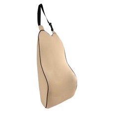 車用人體工學固定帶腰椎靠背墊, 米色, 1入