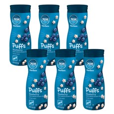 거버 퍼프 블루베리 과자, 블루베리맛, 42g, 6개