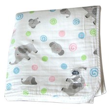 Tasum Baby Elephant 4 層紗布被, 大象圖案款