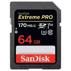 SANDISK晟碟 Extreme Pro SD 卡, 64GB